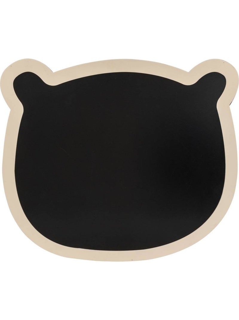 Ardoise murale enfant en forme de tête d'ours dosia Noir - Kiabi