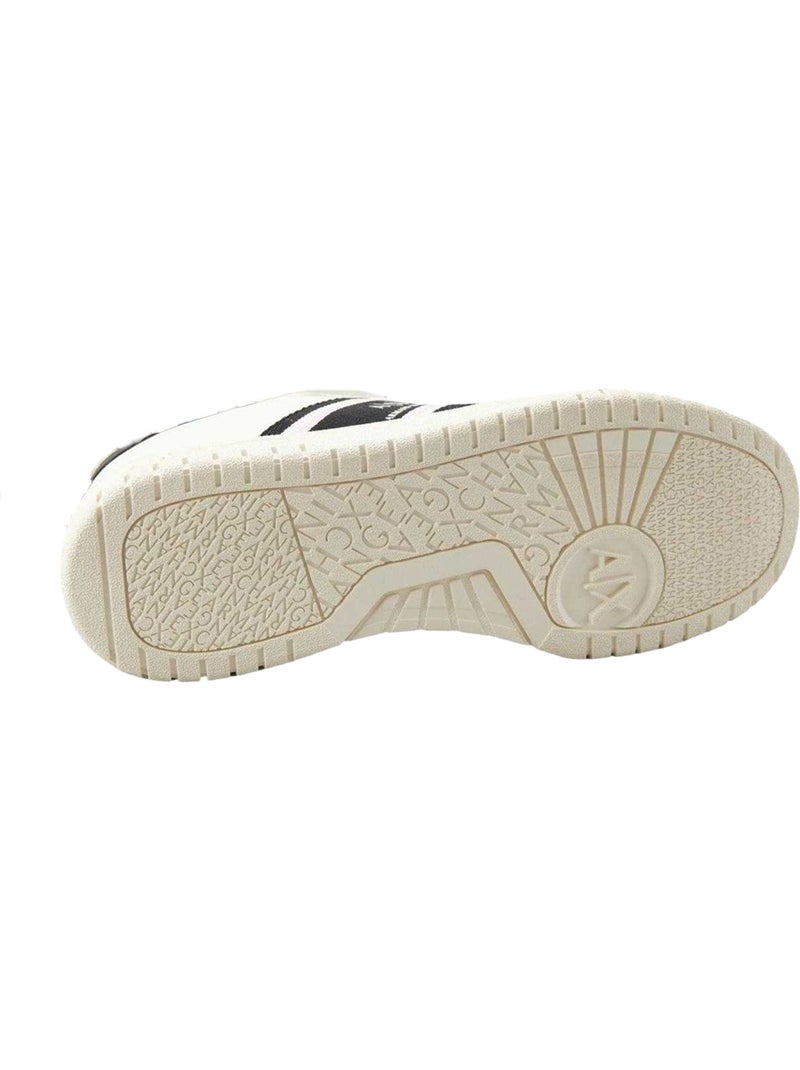 Armani Exchange - Baskets motif/style logo Blanc Noir - Kiabi