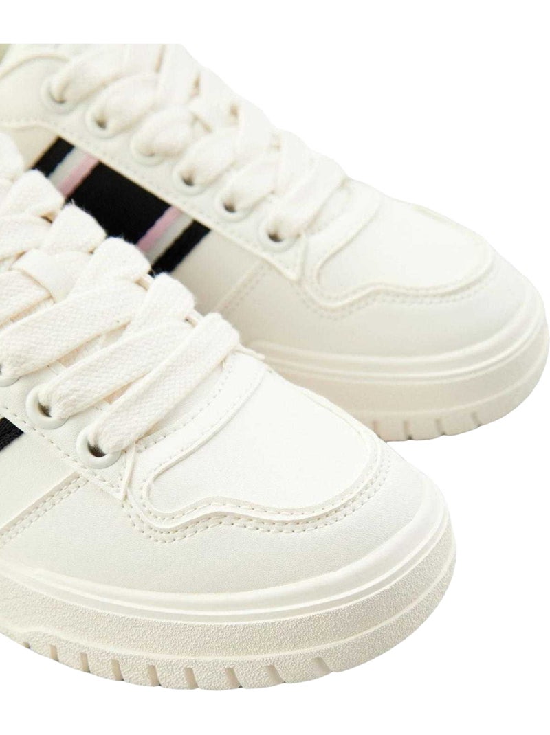 Armani Exchange - Baskets motif/style logo Blanc Noir - Kiabi