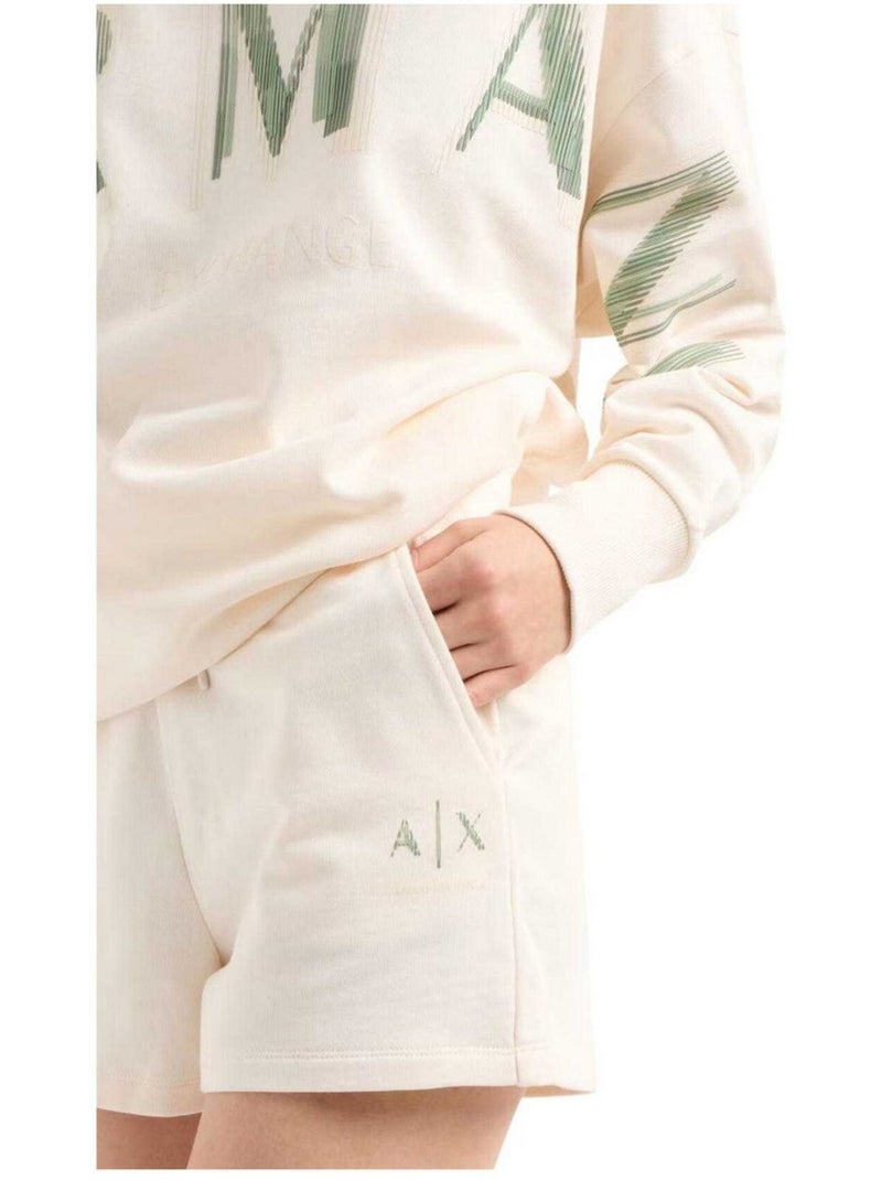 Armani Exchange - Short motif/style logo Crème - Kiabi