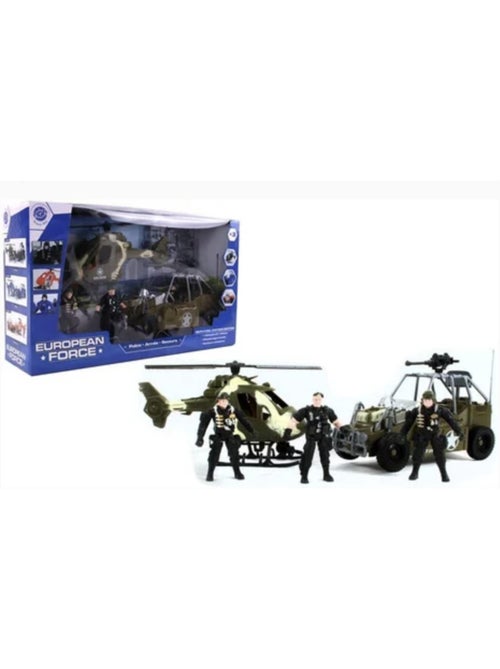 Armee helico et auto - 3 soldats - Kiabi