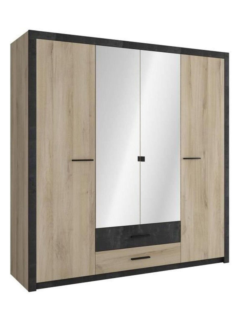 Armoire - chêne Kronberg - 4 portes et 2 tiroirs - - Demeyere Multicolore - Kiabi
