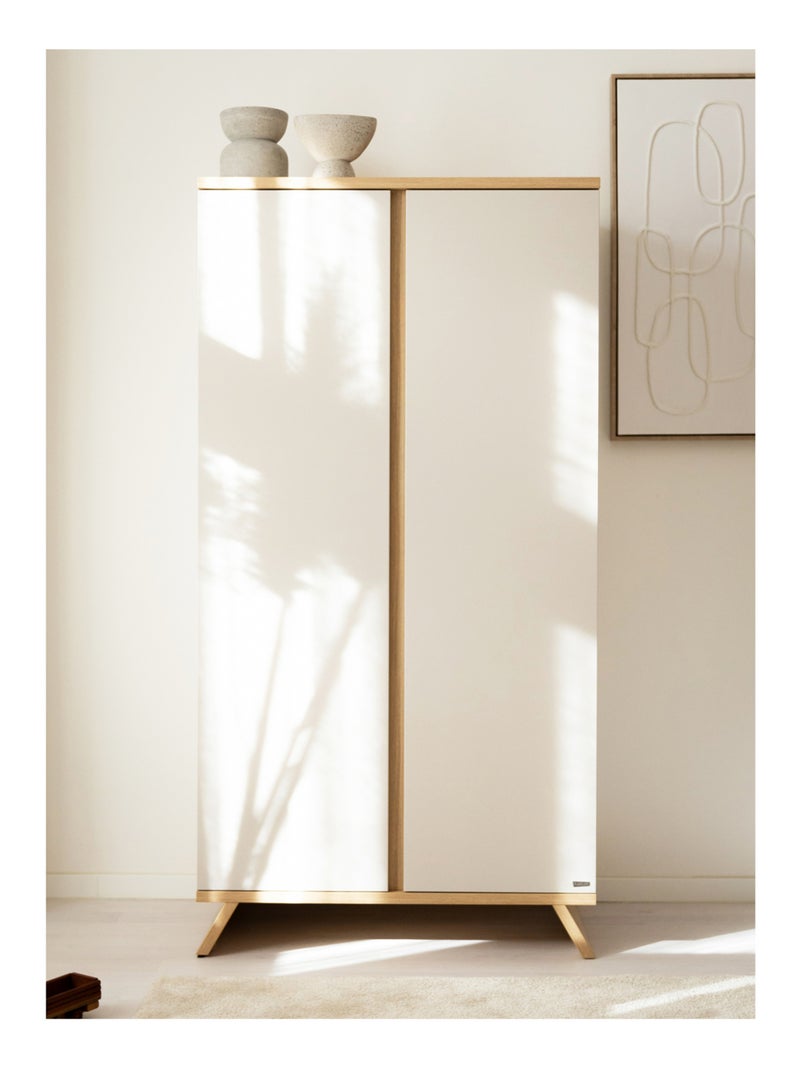 Armoire 2 Portes - SIENNA Blanc cassé - Kiabi
