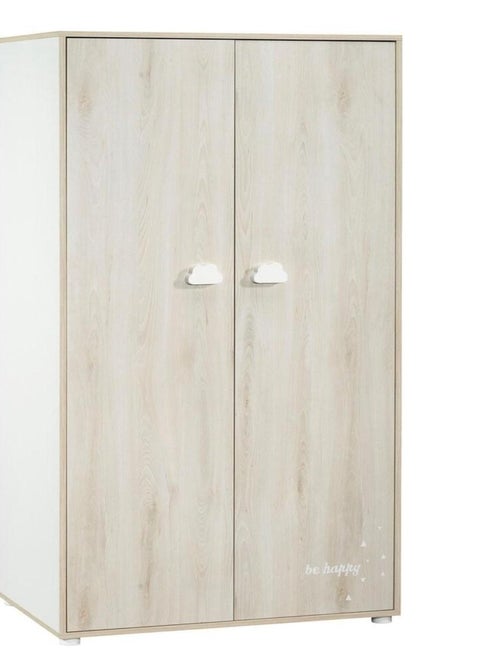 Armoire 2 portes 168x85x57cm en bois - BABYPRICE - Kiabi