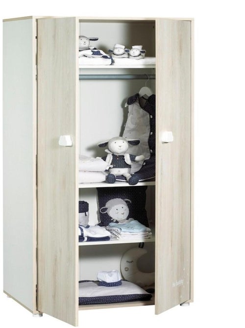 Armoire 2 portes 168x85x57cm en bois - BABYPRICE - Kiabi