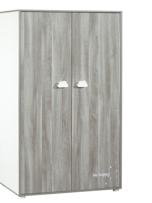 Armoire 2 portes 168x85x57cm en bois - BABYPRICE - Kiabi