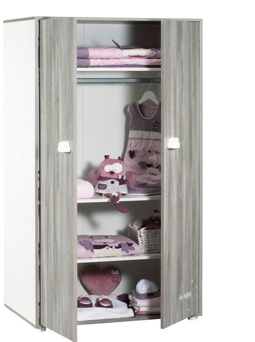 Armoire 2 portes 168x85x57cm en bois - BABYPRICE - Kiabi