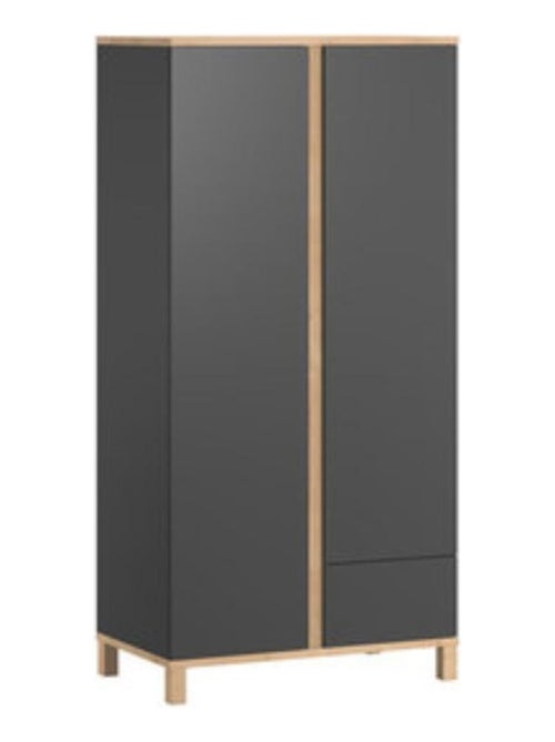 Armoire 2 portes Altitude graphite bois - Kiabi