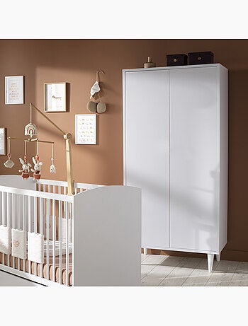 Armoire 2 portes avec étagères et penderie - ouverture push - SAUTHON