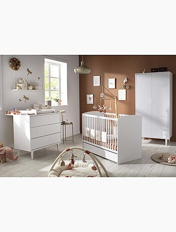 Armoire 2 portes avec étagères et penderie - ouverture push - SAUTHON