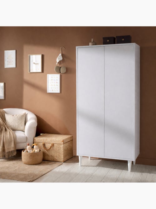 Armoire 2 portes avec étagères et penderie - ouverture push - SAUTHON - Kiabi