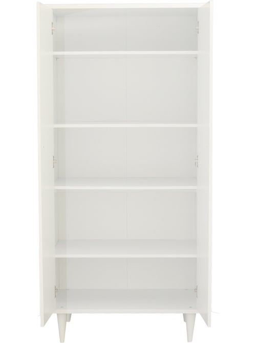 Armoire 2 portes avec étagères et penderie - ouverture push - SAUTHON - Kiabi