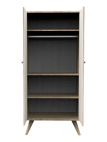 Armoire 2 portes avec pieds bois - SAUTHON