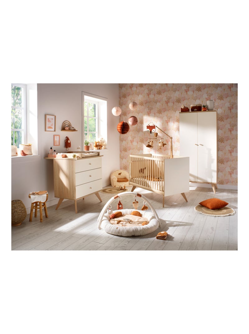 Armoire 2 portes avec pieds bois - SAUTHON Ecru - Kiabi