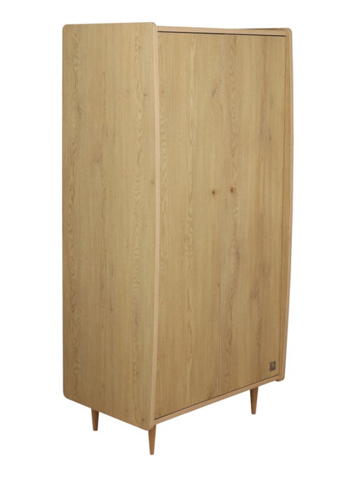 Armoire 2 portes avec  pieds bois et poignées métal - SAUTHON - Kiabi