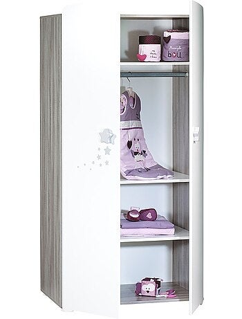 Armoire 2 portes bébé en bois - BABYPRICE