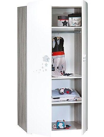 Armoire 2 portes bébé en bois - BABYPRICE