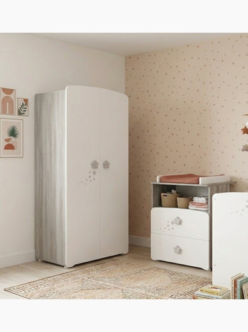 Armoire 2 portes bébé en bois - BABYPRICE - Kiabi