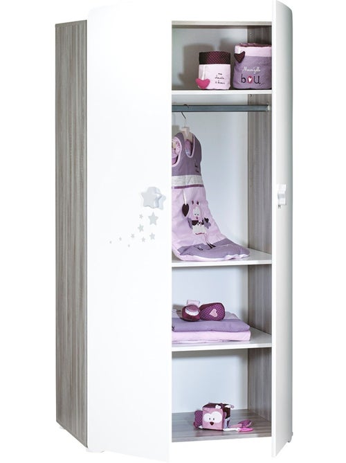 Armoire 2 portes bébé en bois - BABYPRICE - Kiabi