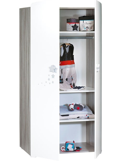 Armoire 2 portes bébé en bois - BABYPRICE - Kiabi