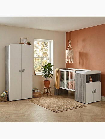 Armoire 2 portes bébé en bois - BABYPRICE