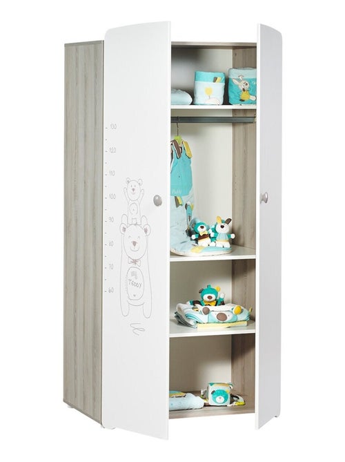 Armoire 2 portes bébé en Mélamine - BABYPRICE - Kiabi