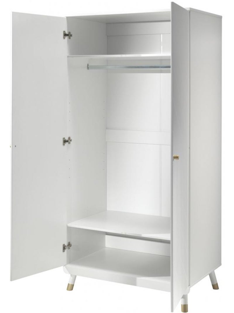 Armoire 2 portes billy he 100x200x59cm Gris - Kiabi