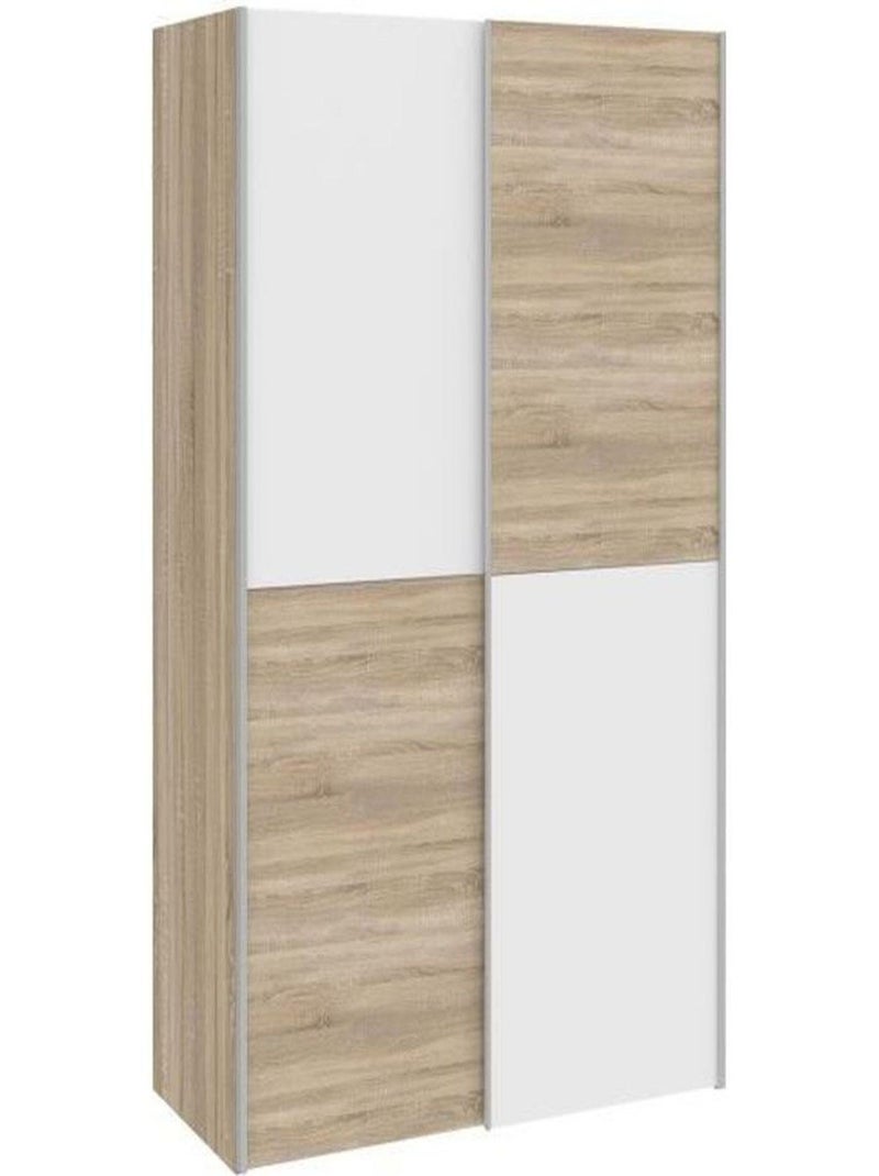 Armoire 2 portes coulissantes - 120 x 61,2 x 190,5 - AUCUNE Blanc - Kiabi