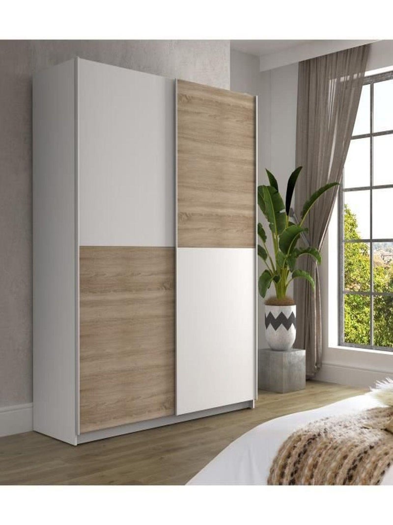 Armoire 2 portes coulissantes - Panneaux de - AUCUNE Blanc - Kiabi
