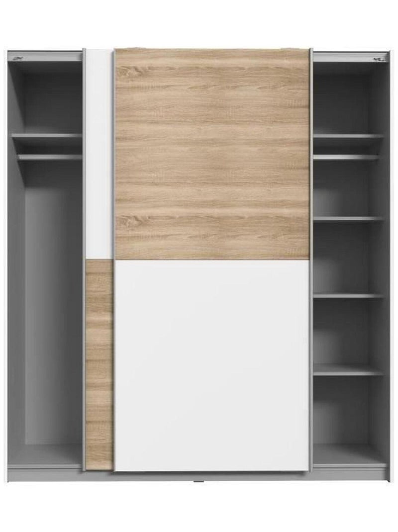 Armoire 2 portes coulissantes - Panneaux de - AUCUNE Blanc - Kiabi