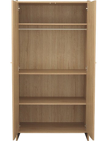 Armoire 2 portes décor bois hêtre - SAUTHON