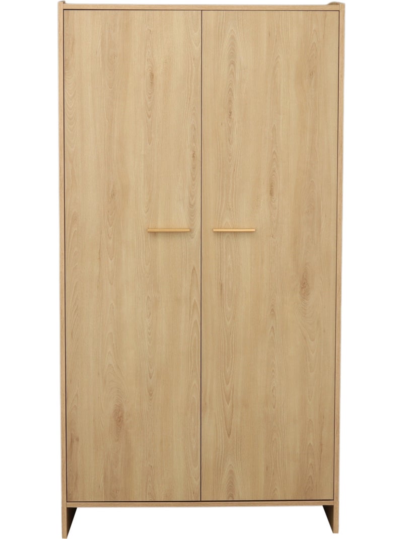Armoire 2 portes décor bois hêtre - SAUTHON Marron - Kiabi