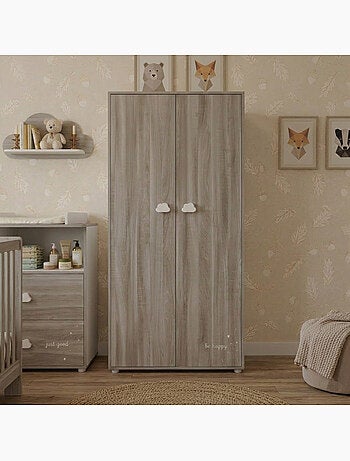 Armoire 2 portes en bois - BABYPRICE