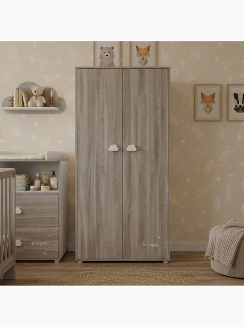 Armoire 2 portes en bois - BABYPRICE - Kiabi