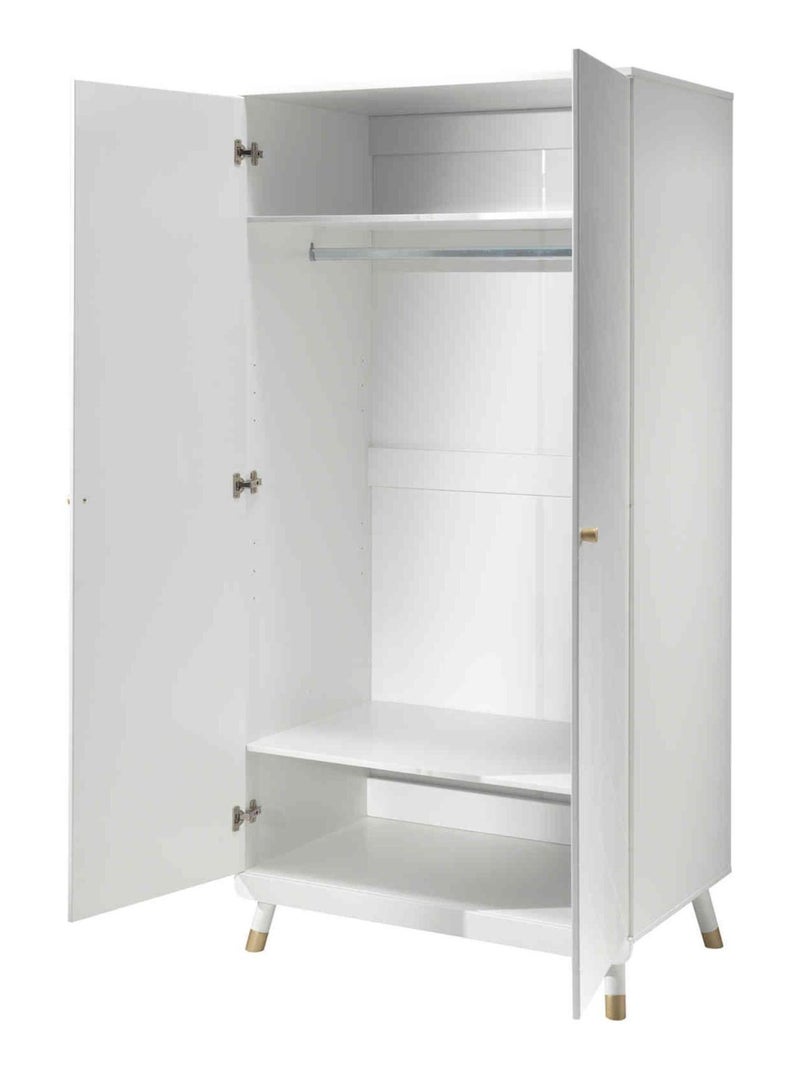 Armoire 2 portes en bois Blanc - Kiabi
