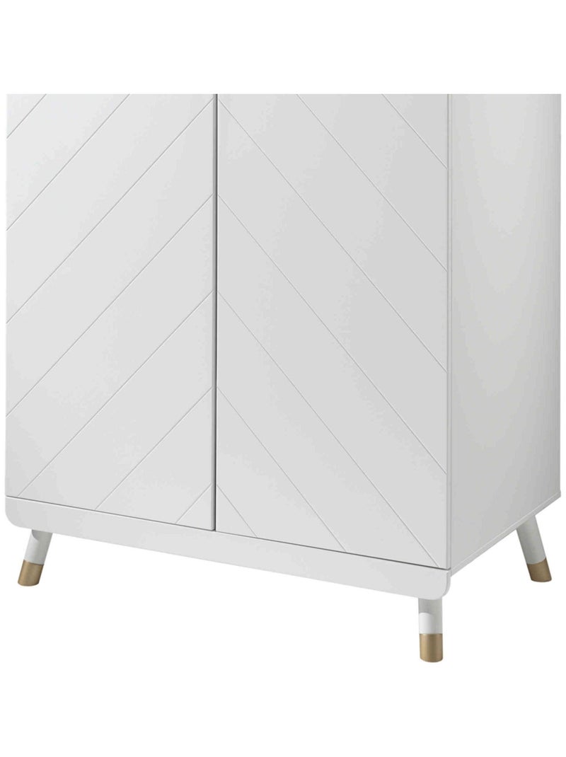 Armoire 2 portes en bois Blanc - Kiabi