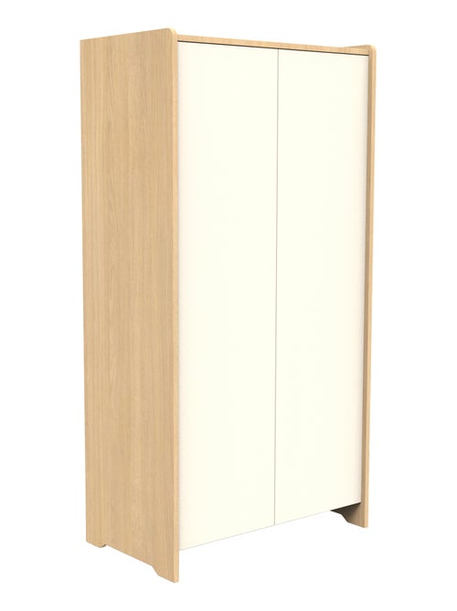 Armoire 2 portes en bois décor chêne miel - SAUTHON - Kiabi