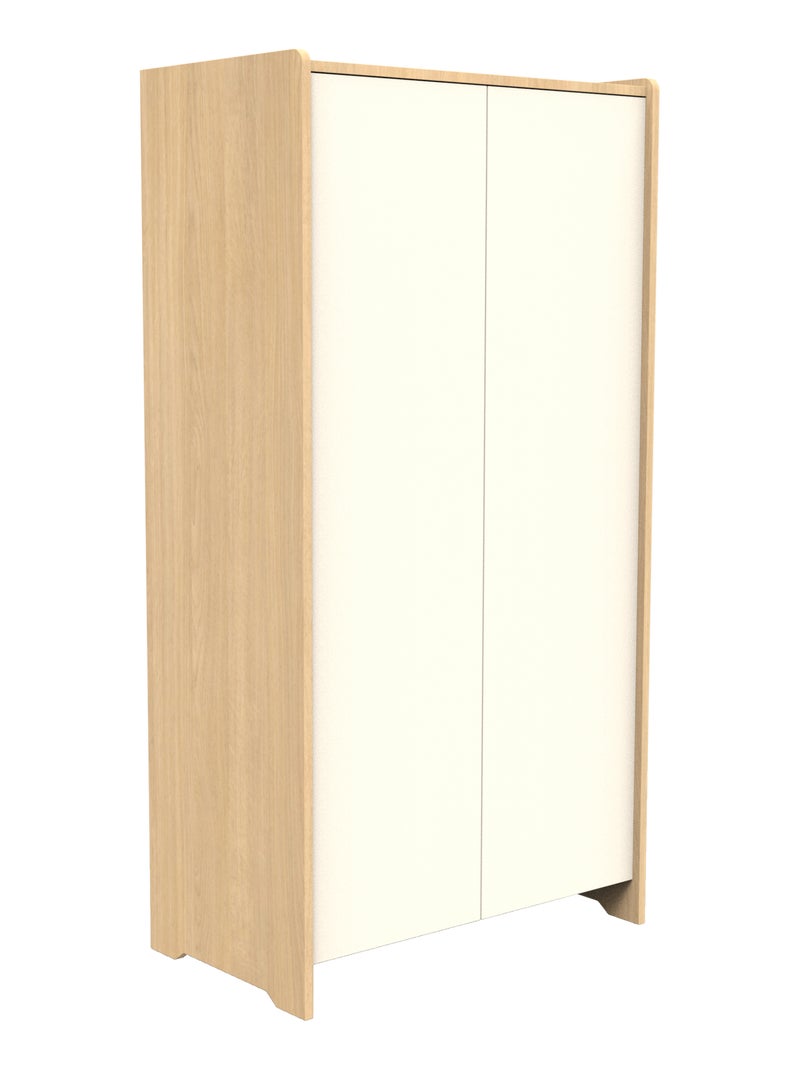 Armoire 2 portes en bois décor chêne miel - SAUTHON Beige - Kiabi