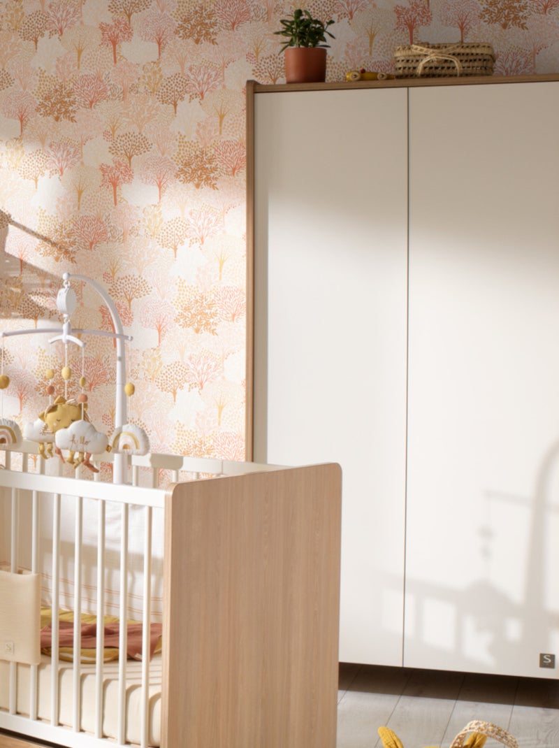 Armoire 2 portes en bois décor chêne miel - SAUTHON Beige - Kiabi