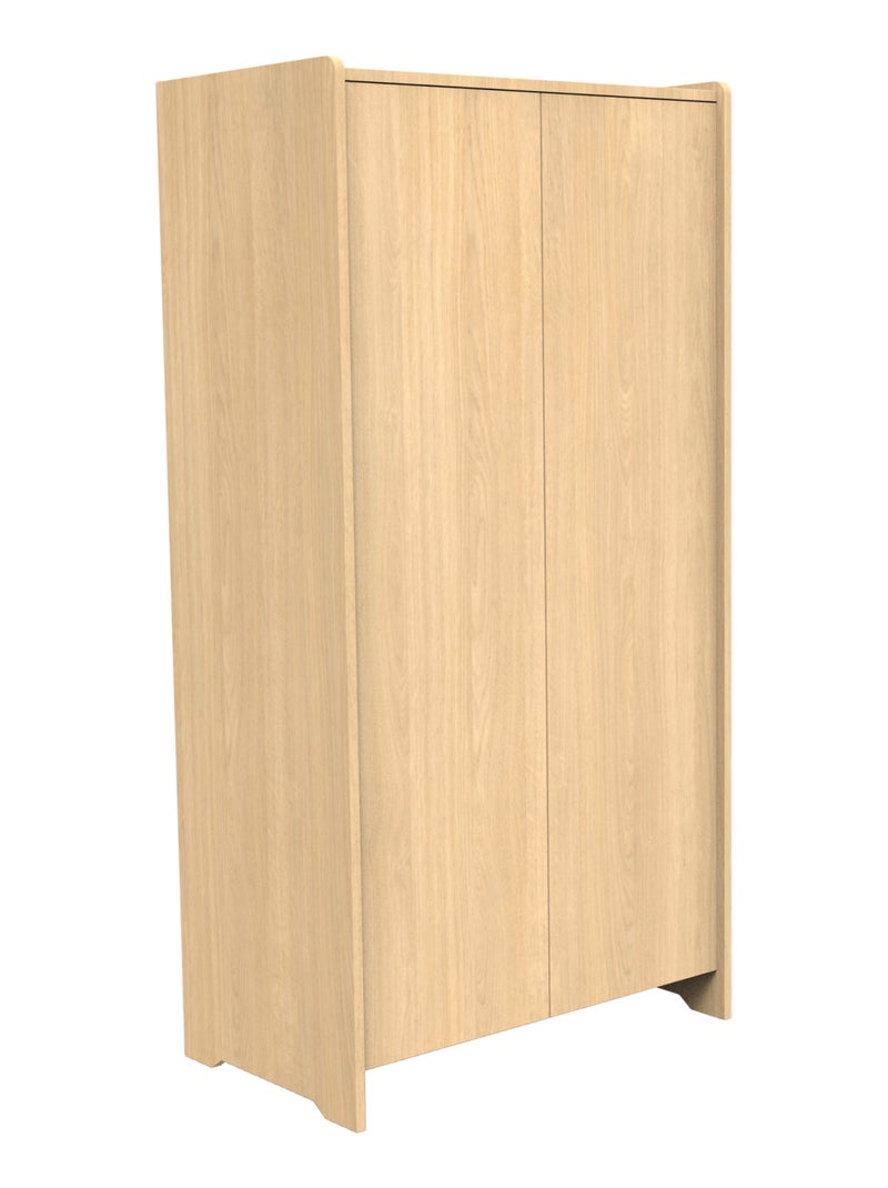 Armoire 2 portes en bois décor chêne miel - SAUTHON Marron - Kiabi