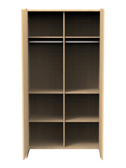 Armoire 2 portes en bois décor chêne miel - SAUTHON - Kiabi