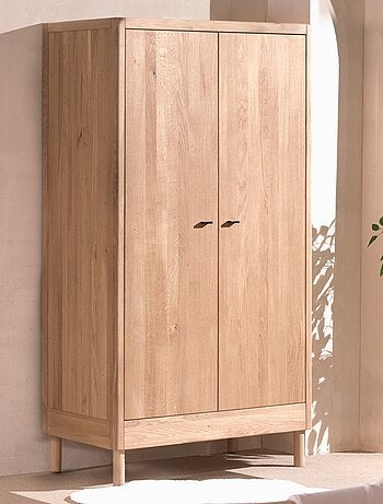 Armoire 2 portes en chêne massif ROMANE
