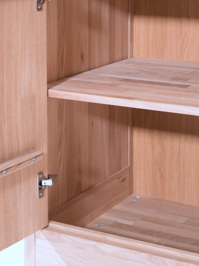 Armoire 2 portes en chêne massif  ROMANE Bois naturel - Kiabi