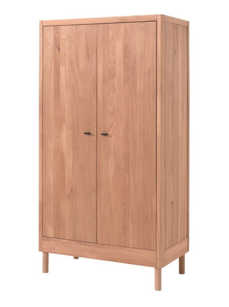 Armoire 2 portes en chêne massif  ROMANE Bois naturel - Kiabi