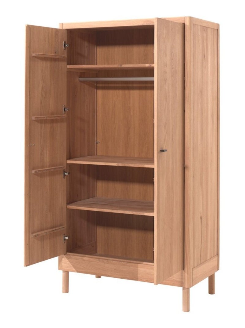 Armoire 2 portes en chêne massif  ROMANE Bois naturel - Kiabi