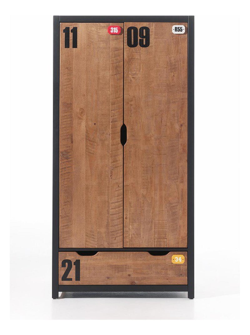 Armoire 2 portes Marron clair - Kiabi