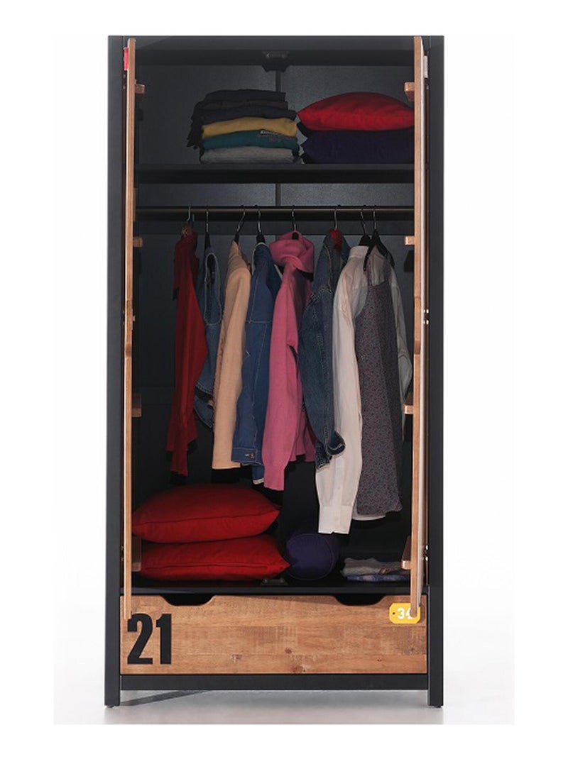Armoire 2 portes Marron clair - Kiabi