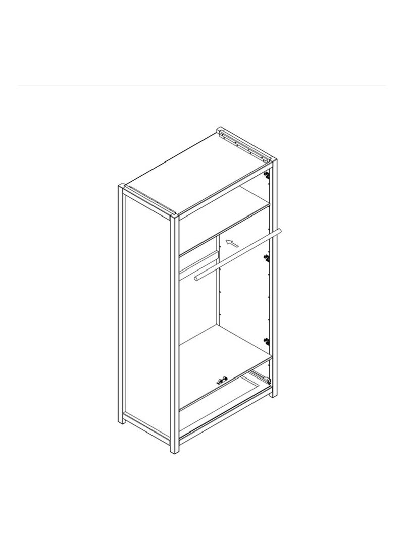 Armoire 2 portes Marron clair - Kiabi