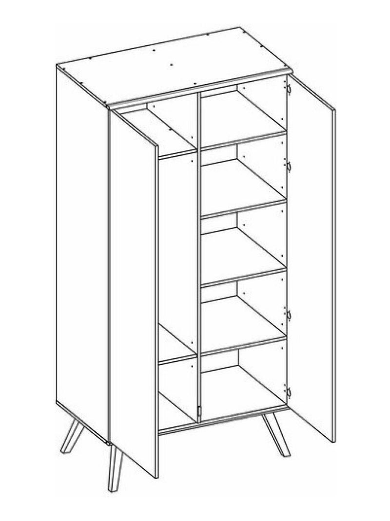 Armoire 2-portes Nautis bois Beige - Kiabi