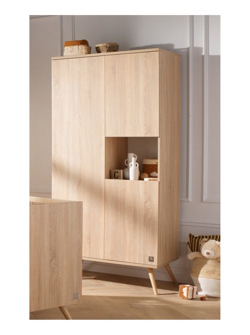 Armoire 3 portes 1 niche en bois - SAUTHON - Kiabi